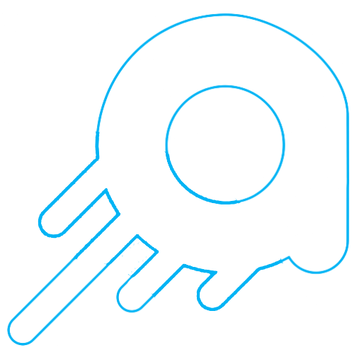 Linha decorativa azul