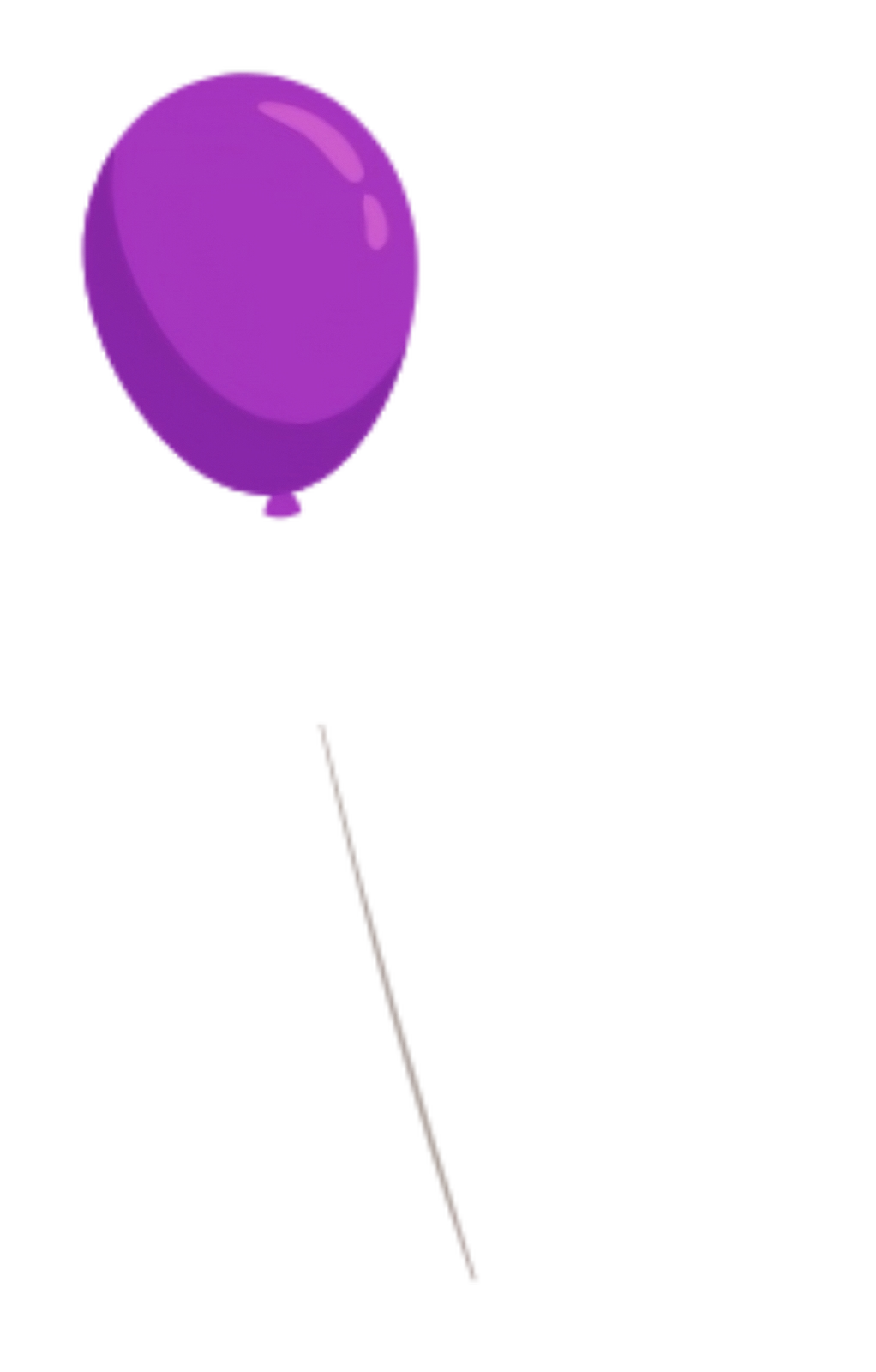 Balão roxo para festas Balão roxo decorativo