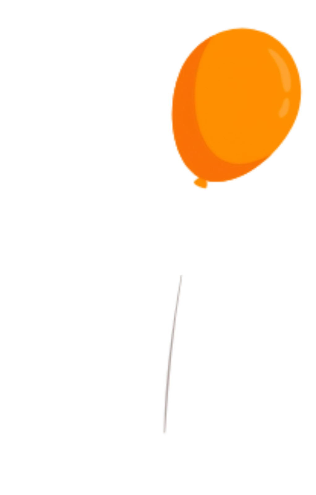 Balão laranja para festas Balão laranja decorativo